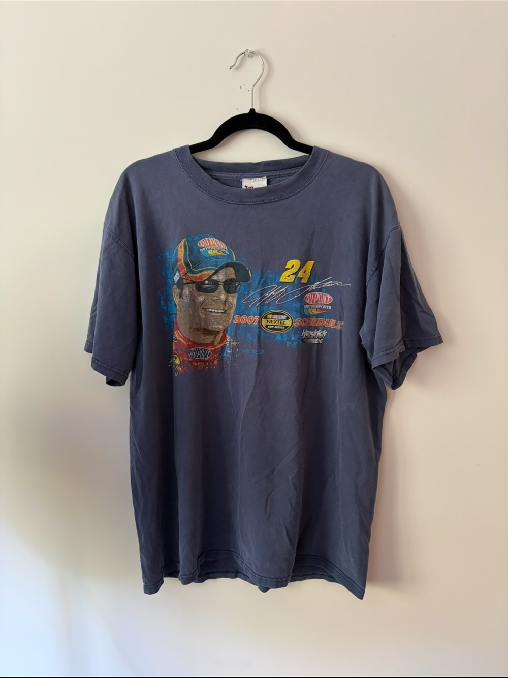Vintage Y2k Racing Nextel Jeff Gordon Cup Nascar Graphic Tee - Dupont 24 Driver